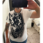 Homme Graphique Loup T-shirt Chemise Henley Manche Courte Impression 3D Mode Classique Rétro Vintage Sport en Plein Air Fête Sortir Printemps & Été Blanche Rouge Marron Bleu de minuit Henley T-shirt