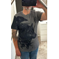 Homme Graphique Loup Viking T-shirt Chemise Henley Manche Courte Impression 3D Mode Classique Rétro Vintage Sport en Plein Air Fête Sortir Printemps & Été Bleu Vert Kaki Gris Henley T-shirt Henley