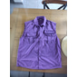 Homme Chemise Chemise d'été Chemise Décontractée Chemise de Plage Chemise Boutonnée Noir Bleu Violet Vert Sans manches Uni Revers Vacances Hawaïen Avec Poches Vêtement Tenue Coton Polyester Mode