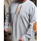 Herren T Shirt Waffelstrick T-Shirt T-Shirt Langarmshirt Langarm Viertelreißverschluss Frühling & Herbst Farbblock Mode Designer Basic Patchwork Reißverschluss Urlaub Straße Ausgehen Schwarz