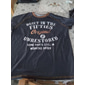 Herren Lustiges Grafik T-Shirt In den Fünfzigern gebaut Original  unrestauriert Alterungshumor Kurzarm Tee