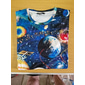 Tricou unisex cu imprimeu grafic cu lună spooky pentru bărbați tricou cu mânecă scurtă tricou cu imprimare 3D cu guler rotund Haine de designer casual mari și înalte zilnic vacanță vin galben roșu