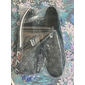 mocassini casual slip-on da uomo – scarpe traspiranti con fantasia nera e grigia con fibbia in metallo, comode e leggere per l'uso quotidiano