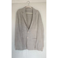 Herr Kostymer Utomhus Ficka Vår & Höst 100% Linne Ensfärgat Knappar Ficka Enkelknäppt Blazer Blå Beige