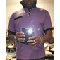 Hombre Camisetas polo Camiseta de golf Casual Festivos Cuello polo acanalado Clásico Manga Corta Moda Básico Bloque de color Retazos Bolsillo Verano Ajuste regular Morado Gris Camisetas polo