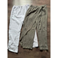 Hombre Pantalones de lino Pantalones Pantalones de verano Correa Cintura elástica Pierna recta Plano Comodidad Transpirable Longitud total Casual Diario Festivos Moda Estilo clásico Blanco Marrón