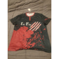 Homme Graphique Taches de sang Je vais bien T-shirt Manche Courte T-shirt Impression 3D Henley Chemise Mode Athleisure Rue Sport en Plein Air Noir / Rouge Rouge Été Printemps Vêtement Tenue S M L XL