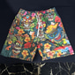 Herr Mask Blomma / Växter Badshorts Boardshorts Sommarshorts Medium Midja Hawaiisk Etnisk Boho Ledigt Dagligen Helgdag Snörning med meshfoder Elastisk midja Designer Kläder