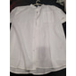 Per uomo Camicia di lino Camicia casual Camicia con colletto alla coreana Semplice Spiaggia Vacanza Nero Bianco Giallo Rosa Manica Corta Henley Primavera & Estate Abbigliamento Tasca Frontale