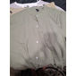 Per uomo Camicia di lino Camicia casual Camicia con colletto alla coreana Semplice Spiaggia Vacanza Nero Bianco Giallo Rosa Manica Corta Henley Primavera & Estate Abbigliamento Tasca Frontale