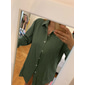 Per uomo Camicia di lino Camicia Estiva Abbigliamento da spiaggia Camicia casual Camicia con Bottoni Semplice Vacanza Casuale Blu Nero Bianco Rosa Manica Lunga Bavero Primavera & Estate Abbigliamento