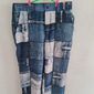 Patchwork-Muster, kariertes Muster, Geometrie, Herren-Business-Kleid, 3D-Druck, Hose, klassische Passform, flache Vorderseite, Marineblau, mittlere Taille, Outdoor-Streetwear, S bis 3XL