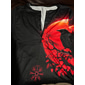 Men's Graphic Crow Viking T Shirt Henley Shirt Short Sleeve 3D Print Daily Classic Retro Vintage Sports Outdoor Holiday Going out Spring &  Fall Blue Yellow Red Green Henley Henley T-Shirt