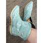 Dames Laarzen Cowboy westernlaarzen Buiten Vakantie Dagelijks Booties enkellaarzen Borduurwerk Platte hak Ronde Teen Bohemen Vakantie Vintage Imitatieleer Elastiekje Zwart Roze Rood