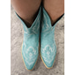 Dames Laarzen Cowboy westernlaarzen Buiten Vakantie Dagelijks Booties enkellaarzen Borduurwerk Platte hak Ronde Teen Bohemen Vakantie Vintage Imitatieleer Elastiekje Zwart Roze Rood