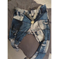patchwork mønster rutete geometri herre virksomhet 3d-trykt kjole buksebukser klassisk passform flat front bukse marineblå midt midje utendørs street wear s til 3xl