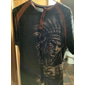 Herren Henley Shirt Raglan-T-Shirt Grafik-Drucke Indianer Henley Bekleidung Outdoor Täglich Kurzarm Patchwork Falten Modisch Designer Stilvoll Vintage