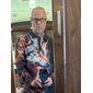Voor heren Wolf Poloshirts Golfshirt Lange mouw Poloshirt Overhemden met kraag Casual Grappig Vakantiekleding Feestoutfits 3D-afdrukken Knop Herfst winter Rood Blauw Groen