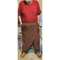 Hombre Pantalones de lino Pantalones Pantalones de verano Correa Cintura elástica Pierna recta Plano Comodidad Transpirable Longitud total Casual Diario Festivos Moda Estilo clásico Blanco Marrón