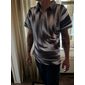 Homme Graphique Polo Chemise de golf Manche Courte Polos Col en V Occasionnel Vêtements de vacances Vêtements de rave Tenues de fête Impression 3D bleu marine Bleu Marron