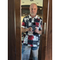 Homme Plaid Polos à zip Chemise de golf Manche Courte Polos Chemises à Col ancien Occasionnel Vêtements de vacances Tenue formelle Vêtements de festival Impression 3D Polo à fermeture éclair 1/4 Été