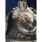 Hombre Graphic Animal Dragón Sudadera Sudaderas Moda Diario Básico Casual Manga Larga Con Capucha Vacaciones Deporte Festivos Ropa de calle 5 7 Gris&Blanco Blanco Marrón Estampado Bolsillo delantero