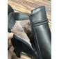 Women's Fur-Lined Ankle Boots – Warm Winter Heels with Side Zipper and Chic Gold Accent for Casual and Formal Wear