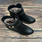 Women's Fur-Lined Ankle Boots – Warm Winter Heels with Side Zipper and Chic Gold Accent for Casual and Formal Wear