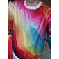 Men's Graphic Rainbow Sweatshirts Golf Pullover Sweatshirt Long Sleeve Sweatshirt Crew Neck Fashion Daily Casual 3D Print Streetwear Vacation Holiday Print Spring &  Fall
