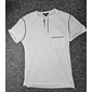 Herren Henley Hemd T-Shirt Kurze Ärmel Einfach Mode Designer Basic Tasche Henley Urlaub Straße Ausgehen Sommer Aprikose Schwarz Weiß Henley T-Shirt