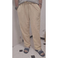 Herren Leinenhosen Hose Strandhose Kordelzug Tasche Elastischer Bund Einfach Komfort Atmungsaktiv Täglich Stilvoll HipHop Hellkaki Schwarz Mikroelastisch