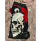 Herren Totenkopf Kostüme Hemd Langarm Freizeit Dunkel Party Abendkleidung Tägliches Herbst Winter Frühling  Sommer Hemdkragen Knopf 3D Druck Schwarz Weiß Blau Lila