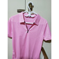 Per uomo Polo con zip a un quarto Maglia da golf Quotidiano Ferie Collo ripiegato Manica Corta Moda Essenziale Semplice Primavera & Estate Vestibilità regolare Blu chiaro Nero Bianco Rosa Vino Blu