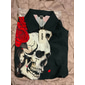 Herren Totenkopf Kostüme Hemd Langarm Freizeit Dunkel Party Abendkleidung Tägliches Herbst Winter Frühling  Sommer Hemdkragen Knopf 3D Druck Schwarz Weiß Blau Lila