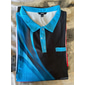 Homens Estampas Abstratas Geometria Camisas Polo Waffle Camisas Polo Manga Curta Camisas polo Aberto para a Lateral Casual Para Noite Imprimir Verão Primavera Amarelo Azul Roxo