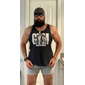 Hombre Graphic Letra Camiseta sin mangas Top Camisetas Interiores Camisetas sin mangas con espalda cruzada Sin Mangas Camiseta Escote en U Camisa Moda Músculo Ejercicio Vacaciones Deporte Diario