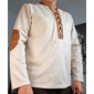 Hombre Henley Shirt Camiseta superior Camisa de manga larga Camisas de hombre con coderas Manga Larga Henley Primavera & Otoño Temporadas Cruzadas Retazos Diario Casual Estilo callejero Correa