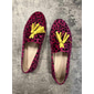 Mocasines de mujer de leopardo rosa con borla amarilla – Zapatos llamativos y elegantes sin cordones para un look de declaración moderno