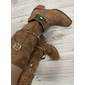 Western-Cowgirlstiefel für Damen – kniehohe Nietenstiefel im Vintage-Stil mit türkisfarbener Schnalle und Schnürdetail, perfekt für Rodeo und Country-Stil