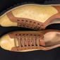 scarpe casual da uomo in pelle di struzzo beige e marrone chiaro con suola robusta – calzature quotidiane e semi-formali in pelle bovina di prima qualità