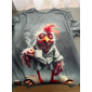 Homme Coq Drôle T-shirt Manche Courte T-shirt Impression 3D Col ras du cou Chemise Rétro Vintage Occasionnel street style Sport en Plein Air Fête Sortir Marron Sapin Vert foncé Vert Printemps & Été