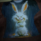 Homme Graphique Lapin T-shirt Manche Courte T-shirt Impression 3D Col ras du cou Chemise Rétro Vintage Occasionnel street style Sport en Plein Air Fête Sortir Bleu Marron Printemps & Été Vêtement
