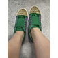 Glitzer-Sneaker für Damen – funkelnde Freizeitschuhe mit grünen, violetten und goldenen Akzenten für mutige Modestatements