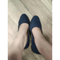 ballerines à enfiler en daim bleu marine souple pour femmes avec semelle coussinée | parfaites pour un usage quotidien