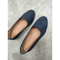 ballerines à enfiler en daim bleu marine souple pour femmes avec semelle coussinée | parfaites pour un usage quotidien