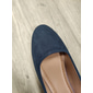 ballerines à enfiler en daim bleu marine souple pour femmes avec semelle coussinée | parfaites pour un usage quotidien