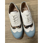 sapatos oxford retrô femininos - estilo brogue com cadarço, estampas florais e design em blocos de cores para roupas casuais