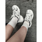 damskie niebieskie trampki sportowe z cholewką z siateczki i amortyzowaną podeszwą - stylowe buty do biegania do uprawiania sportu, chodzenia i noszenia na co dzień
