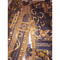 Hombre Floral Étnico pantalones de traje Media cintura Informal de negocios Formal Boda Uso Diario Cremallera Bolsillo Pantalones rectos Verano Primavera Otoño Impresión 3D Amarillo Azul Piscina
