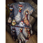 Homme Coq Drôle T-shirt Manche Courte T-shirt Impression 3D Col ras du cou Chemise Rétro Vintage Occasionnel street style Sport en Plein Air Fête Sortir Noir Blanche Jaune Printemps & Été Vêtement